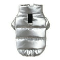 thumbnail image 2 of Walbest Cold Weather Dog Warm Vest Jacket Coat,Pet Winter Leather Clothes for Small Medium Large Dogs(L, Silver), 2 of 7