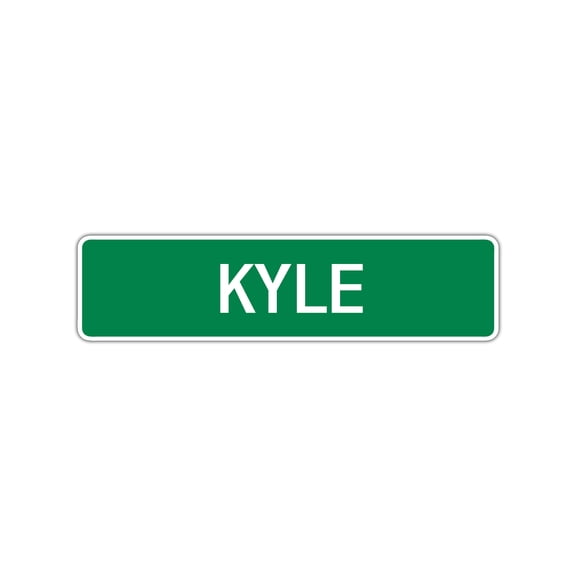 Kyle Boys Children Name KIds Letter Printed Plaque Indoor Outdoor Decoration Label Wall Novelty Aluminum Sign 4"x13.5"