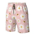 thumbnail image 5 of Kdxio Daisy And Bee Pattern Mens Casual Shorts - Drawstring Summer Beach Sports Shorts for Men, 5 of 9