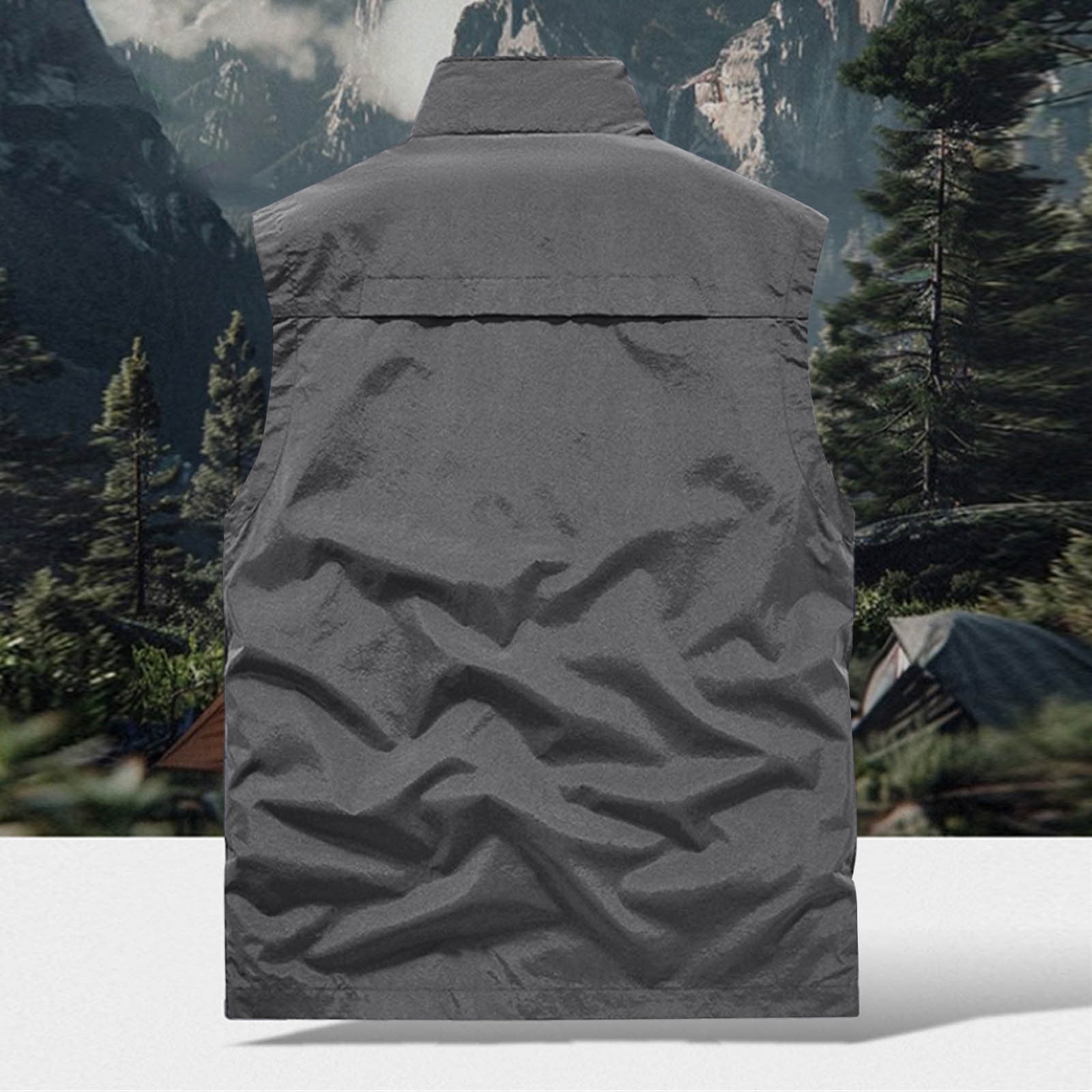 Mens Windproof Lightweight Vest Sleeveless Zip Up Running Hiking Sports Coats Thin Summer Vest
