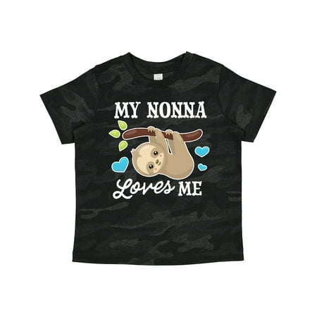 

Inktastic My Nonna Loves Me with Sloth and Hearts Gift Toddler Boy or Toddler Girl T-Shirt