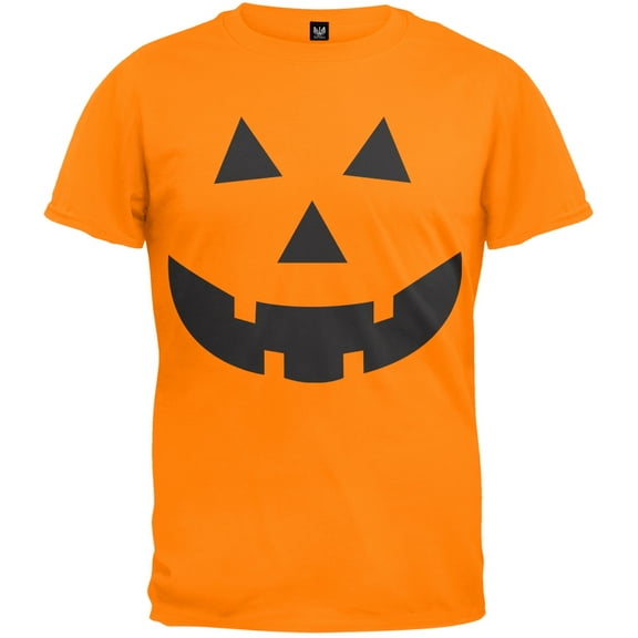 Halloween Pumpkin Jack-O-Lantern Face Youth T-Shirt - Youth X-Large