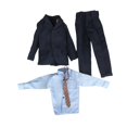 thumbnail image 2 of 1/6 Trajes formales para hombre Conjunto de ropa Vestir Accesorios de cosplay elegantes Moda Corbata de café, 2 of 9