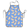 thumbnail image 5 of Uemuo Kawaii Corgi Printed Bib Apron, Adjustable , Water and Oil Resistant, Cooking Kitchen Chef Apron for Women Men, 5 of 5