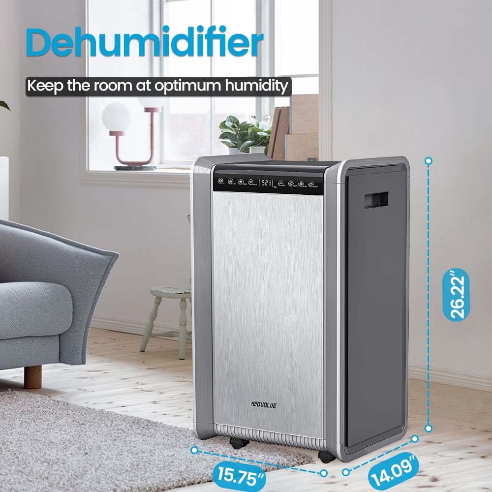 125 pt. 8,500 sq. ft. Commercial Dehumidifier  with 12-Hour Timer  in Metallics