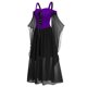 thumbnail image 3 of Women Plus Size Cold Shoulder Butterfly Sleeve Halloween Gothic Dress, 3 of 8