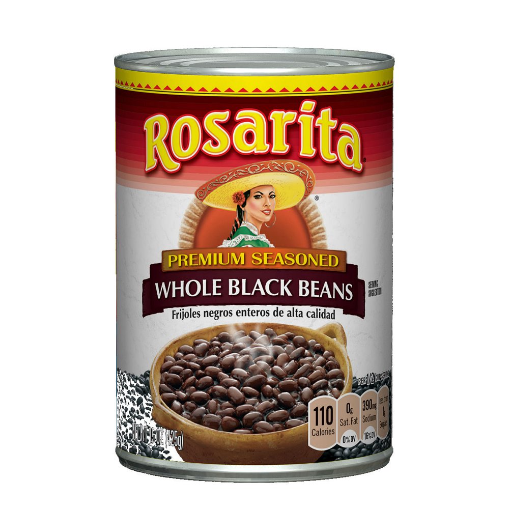 Rosarita Whole Black Beans, 15 oz
