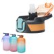 thumbnail image 5 of Wosthever Botella de agua motivacional de 3,78 L con marcador de tiempo, jarra de plástico reutilizable, contenedor de almacenamiento de Ropa Deportiva, Zapatos Verde Púrpura, 5 of 6