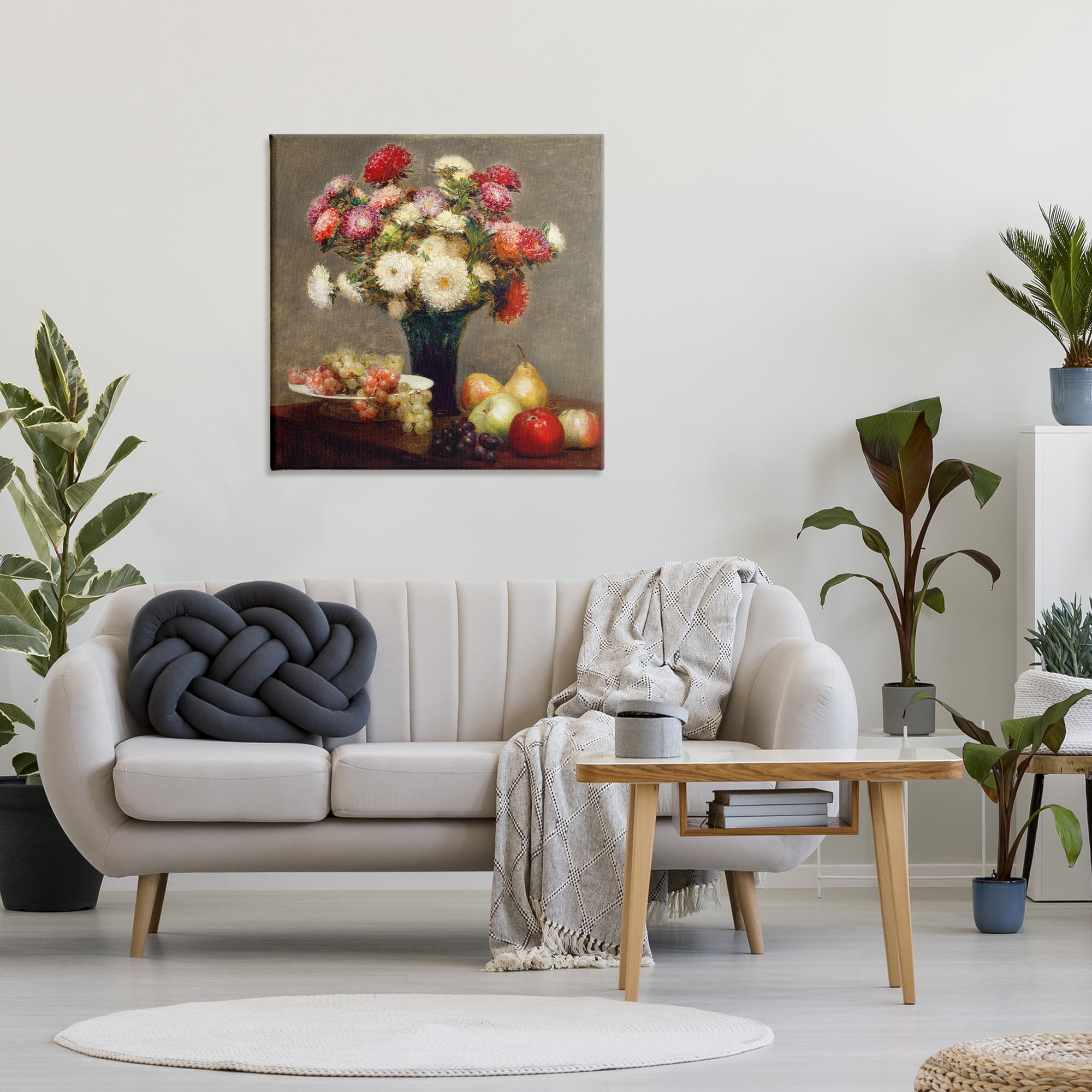 Stupell Industries Fruit & Asters Still Life Canvas Wall Art, design by CAD Designs