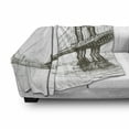 thumbnail image 3 of New York Soft Flannel Fleece Throw Blanket, Digital Drawn Brooklyn Bridge Unusual Graffiti Style Old Urban Cityscape Print, Cozy Plush for Indoor and Outdoor Use, 60" x 80", Brown White, by Ambesonne, 3 of 6