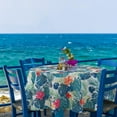 thumbnail image 3 of Round Outdoor Tablecloth with Umbrella Hole Umbrella Tablecloth Patio Tablecloths with Zipper for Courtyards, Terraces, and Beaches 60 in, 3 of 5