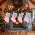 thumbnail image 6 of Beautynvta Christmas Stockings, 18'' Plush Xmas Stockings with Bow Bell, Holiday Candy Gift Bags, Personalized Xmas Hanging Stockings for Fireplace Family Christmas Decorations, 6 of 6