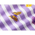thumbnail image 6 of Beezizac Cute Violet Butterfly Pajamas for Little/Tween Girls – Stripes Summer Outfit Size 10, 6 of 7