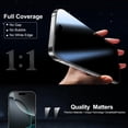 thumbnail image 5 of [2+2 Pack]We Life Compatible with iPhone 16 Pro Max Screen Protector, HD and Privacy Tempered Glass Screen Protector with Camera Lens Protector, 5 of 5