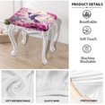 thumbnail image 4 of Xoenoiee Hummingbird Cherry Blossom Print Stool Slipcovers Stretch Ottoman Cover, Soft Rectangular Barstool Covers Washable Saddle Stool Slipcover Removable Bench Seat Protector, 2 Pack, 4 of 6