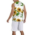 thumbnail image 2 of Naloa Plump Sunflower And Sketch Basketball Jersey Reversible Men's Mesh Athletic Sports Shirts Training Practice S-4XLSmall, 2 of 6