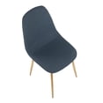 thumbnail image 3 of LumiSource Gold Steel, Blue Fabric Pebble Chair - Set of 2, 3 of 8