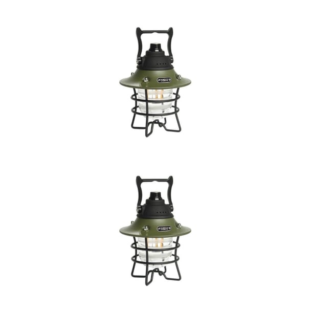 Wosthever Vintage Mini Led colgante tienda de campaña linterna USB recargable oscurecimiento linterna Camping impermeable emergencia Picnic tipo 1 2Conjunto