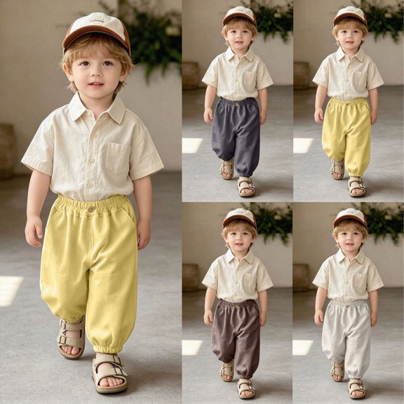 11-12 Years Toddler Boys Joggers Pants Elastic Waist Sweatpants Kids Baby Soft Running Athletic Trousers Boys Baggy Sweatpants Grey Pants