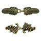 thumbnail image 2 of Paquete de 2 pinzas metálicas para chales y suéteres: cierres para capas y cárdigans Bronce, 2 of 9