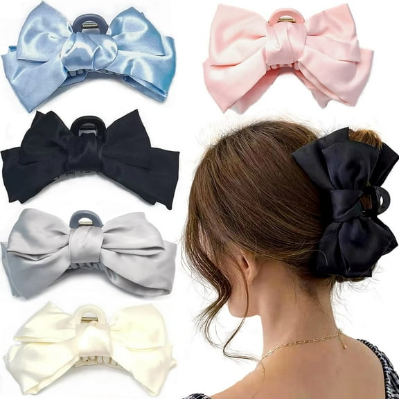 5 Inch Bow Hair Claw Clips for Women Girl with Long Thick Hair Barrettes Hairpin