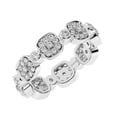 thumbnail image 2 of Illusion Diamond Pave Set Full Eternity Ring 2.1 Ct Diamond 14K White Gold Over, 2 of 2