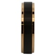 thumbnail image 3 of MJ Metals Jewelry Bushed Stainless Steel 6mm Black Plated Drop Down Edges Gold Wedding Band Ring Size 11.5, 3 of 6