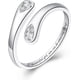 thumbnail image 2 of Thumb Rings for Women - 925 Sterling Silver Birthstone Open Teardrop Encouragement Adjustable Ring Women Gifts for Teens Mom Birthday Mother's Day St Patricks Day, 2 of 4