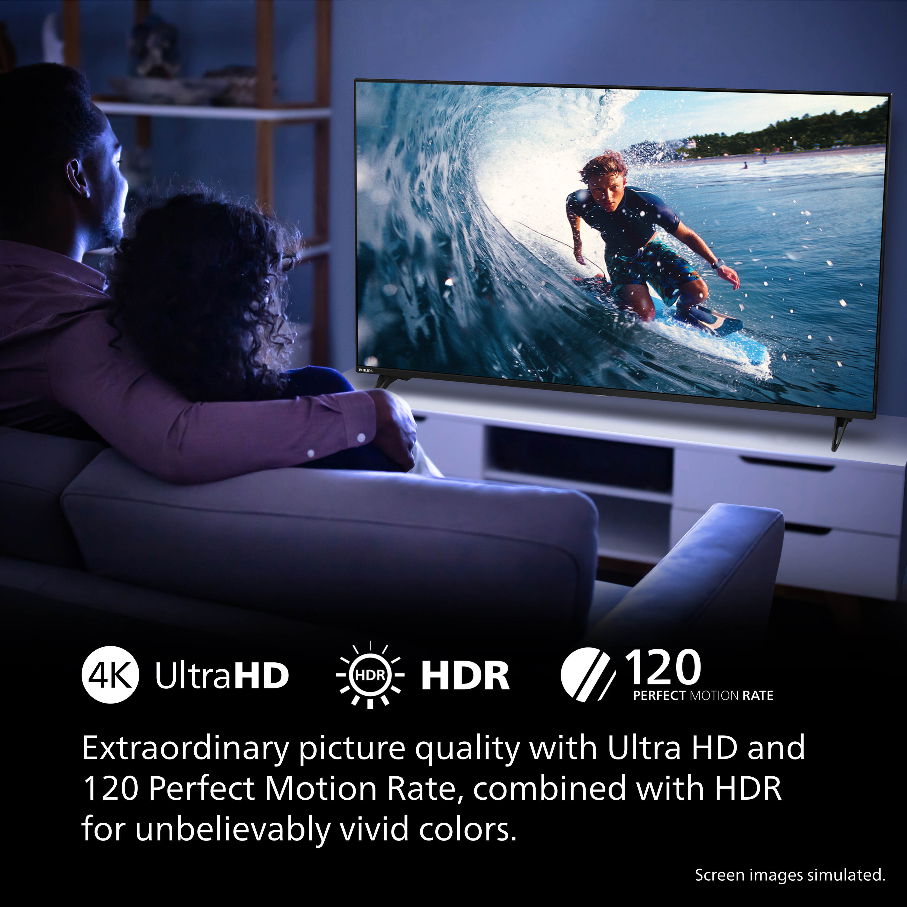 Philips 60" Class QLED 4K Google Smart TV photo 8