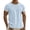 Blue, variant on Men's Linen Cotton Ringer T-Shirt Contrast Trim Crew Neck Lightweight Short Sleeve Tee for 2026 Summer Wear