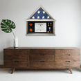 thumbnail image 7 of Large Military Shadow Box Display Case for Funeral Burial Flag, American Veterans Fits Folded 5x9.5’ Flag, Certificate, Medal, Patches. Solid Wood and Glass. (Rustic), 7 of 7