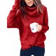 thumbnail image 1 of Sexy Dance Jersey suéteres de punto de Color sólido suéter de manga larga prendas de punto Jumper Tops mujeres cuello alto cálido, 1 of 2