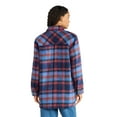 thumbnail image 2 of Time and Tru Women's Brushed Plaid Shacket, Sizes XS-XXXL, 2 of 5
