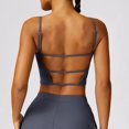 thumbnail image 2 of Sujetador deportivo transpirable a prueba de golpes para mujer, Top corto de Fitness, sujetador de Yoga, Push up, deporte, gimnasio, Top de entrenamiento de alta resistencia, ropa interior suave, 2 of 5