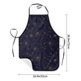 thumbnail image 4 of Wukai Copper-Gold Gloss Outline Chrysanthemum Print Aprons Adjustable Bib Aprons Cooking Kitchen Chef Apron for Women and Men, 4 of 7
