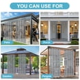thumbnail image 6 of DONGPAI Sheer Outdoor Curtains for Patio Waterproof, Breathable Grommet Voile Sheer Drapes for Porch, Pergola, Cabana, Living Room, Bedroom, 52"x 108", Gray, 1 Panel, 6 of 7