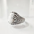 thumbnail image 5 of Howlite Mans Ring, Natural Howlite Ring, White Turquoise, Silver Jewelry, 925 Silver Ring, Birthday Gift, Heavy Mens Ring, Arabic Design, Ottoman Style Ring, Christmas, Turkey Mens Signet Ring, 5 of 7