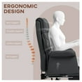 thumbnail image 4 of Ergonomic Office Chair with Footrest - Swivel Desk Chair, Adjustable Height & Reclining, PU Leather, Black - Home Office, Gaming, 4 of 9