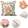 thumbnail image 3 of Spring Pillow Covers 30x30 Set of 4, Bunny Rabbit Easter Decorations Pillow Covers Farmhouse Gnomes Throw Pillows Cover Eggs Holiday Throw Cushion Case for Home Sofa Couch Car Bedroom Outdoor, 3 of 6