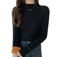thumbnail image 1 of Suéter Para Mujer Cuello Alto Casual De Blusa Manga Largas, 1 of 8