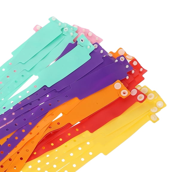 MIPCASE Waterproof PVC Wristbands for Hospitals Durable Adjustable Soft Bands in Assorted Colors