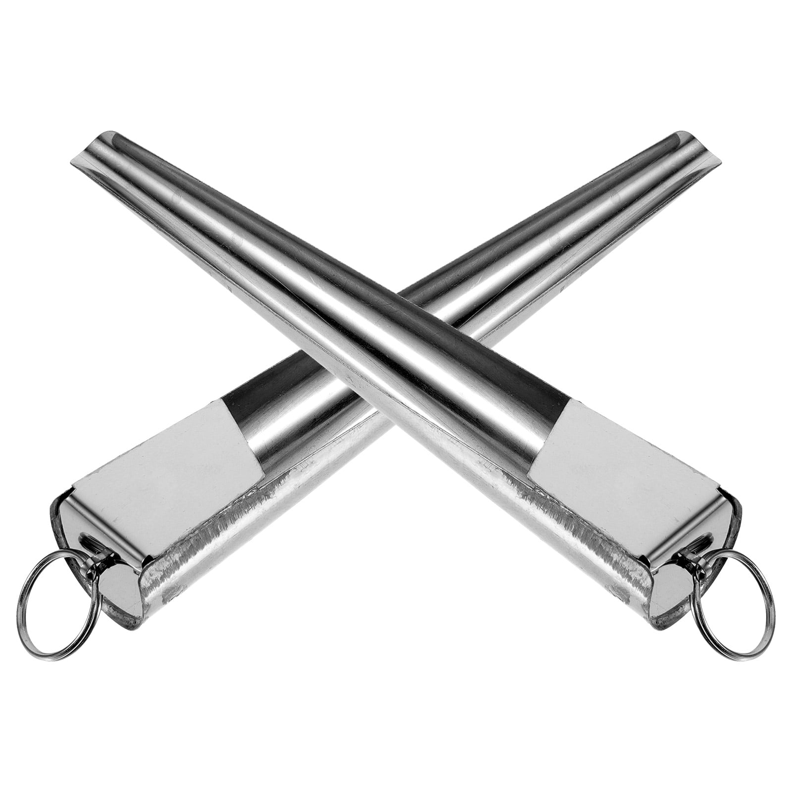 LULULION 2Pcs Plated Silver Stainless Steel Finch Bird Feeder Scoop for Feeding Parrot and Cage Birds