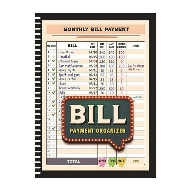 4 Year Bill Payment Notebook 1150 Bill Record Pages For Families And Debt Crushers The For Financial Organization
