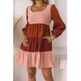thumbnail image 4 of ABPHQTO Vestido De Mujer De Pana A Rayas Con Escote Cuadrado Y Manga Larga, 4 of 5