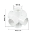 thumbnail image 2 of Uxcell Elbow Joint Connectors Adapters for Garden Home Water Pipe Fittings 1.26"(Inner: 32mm, Outer: 39mm) 1, 2 of 4