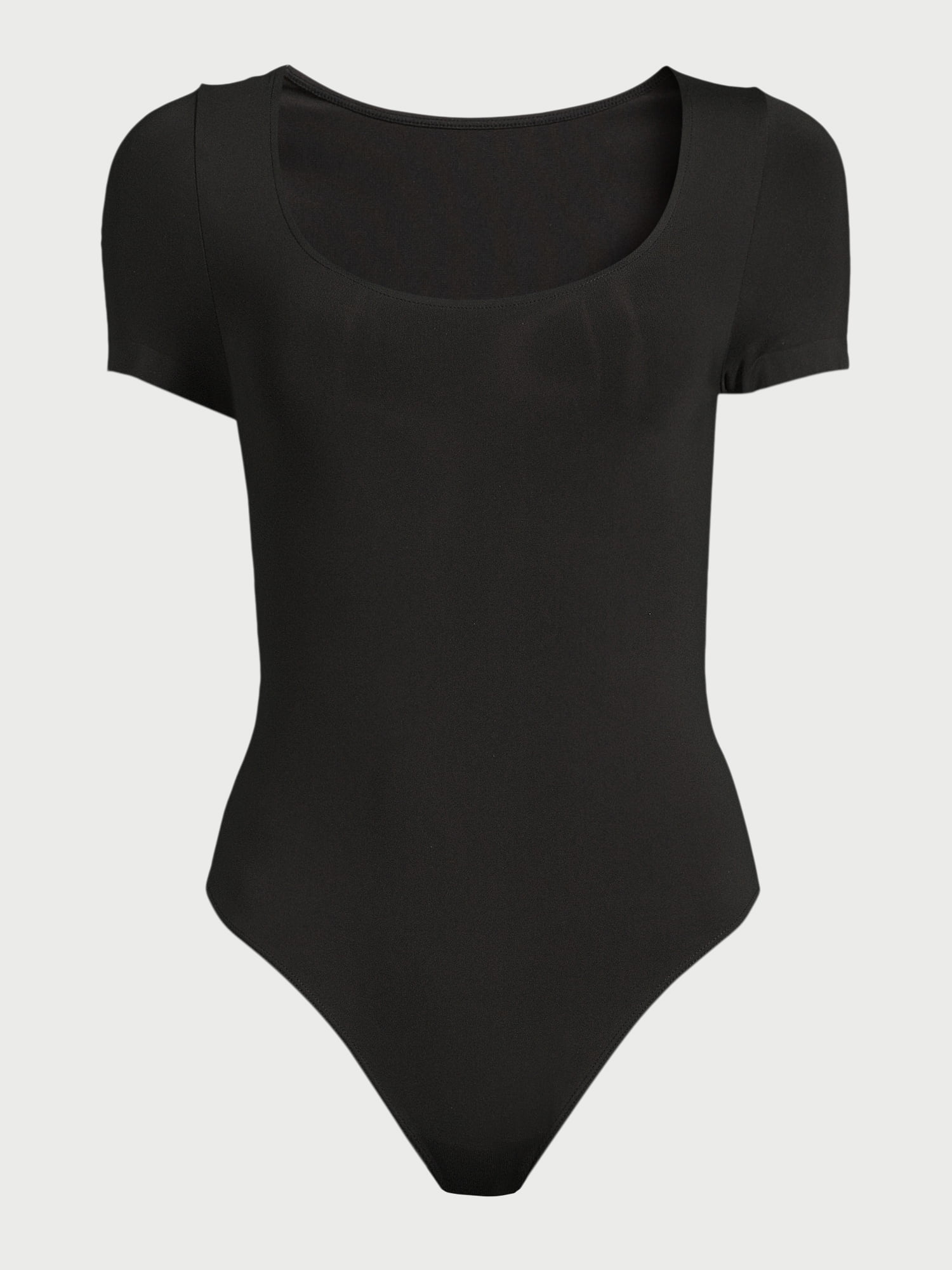 Sofia Jeans Women's and Plus Seamlessly Smoothing Scoop Neck Bodysuit with Short Sleeves, Sizes XS-XXL