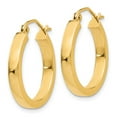 thumbnail image 2 of Primal Gold 14K Yellow Gold 2x3mm Square Tube Hoops Earrings, 2 of 4