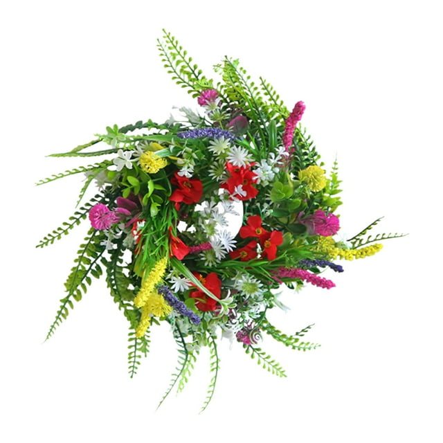 Coronas de flores artificiales para decoración de puerta de entrada, corona de cabaña, corona de puerta para 45cm