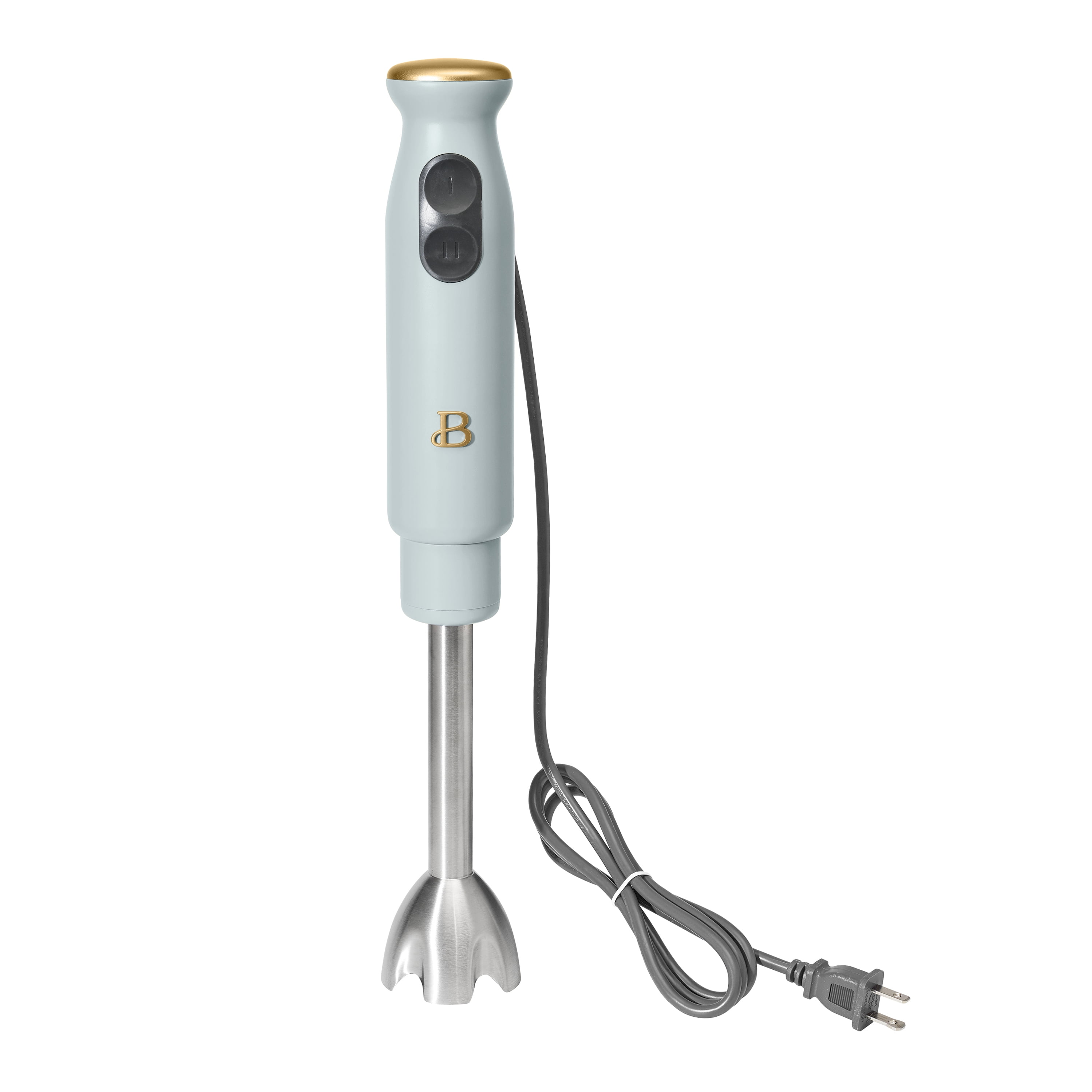 Beautiful 2-Speed Immersion Blender with Chopper & Measuring Cup, Hydrangea by Drew Barrymore