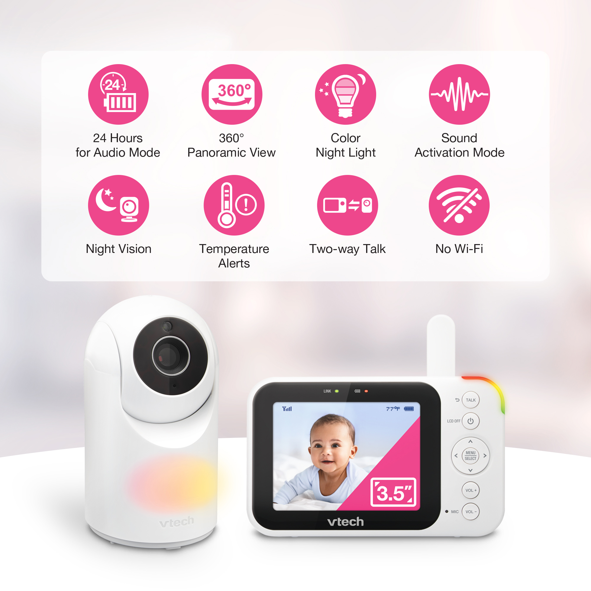 VTech 3.5 Inch Digital Video Baby Monitor with Pan and Tilt photo 2